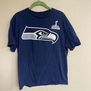 Seattle Seahawks NFL Team Apparel Super Bowl 48 Russell Wilson T-Shirt Size L